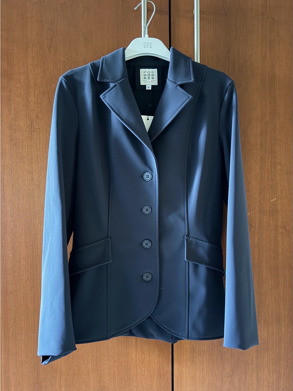 NWT For Horses Yakie Hunter Jumper Eq Riding Coat Jacket in Navy size Small